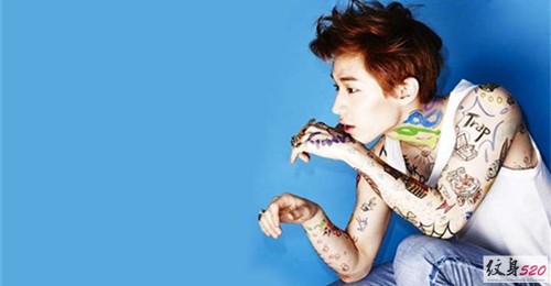 男士时尚花臂纹身秀