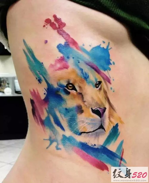 迷人的泼墨纹身图案大全