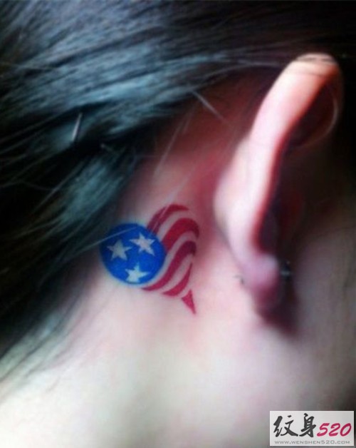 浪漫心形纹身图案大全