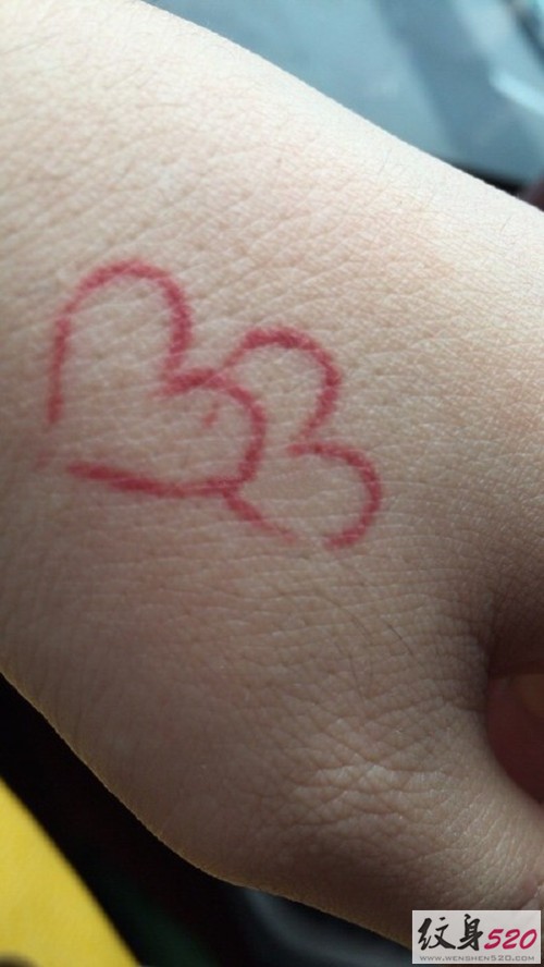 浪漫心形纹身图案大全