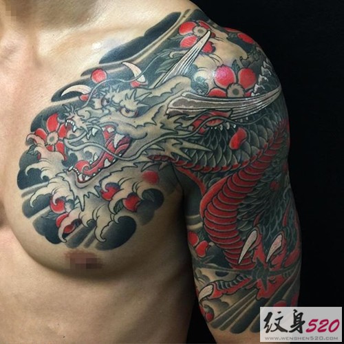 经典的麒麟神兽纹身