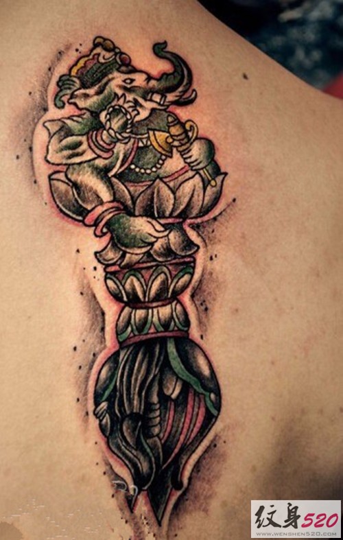 推荐一组金刚降魔杵纹身