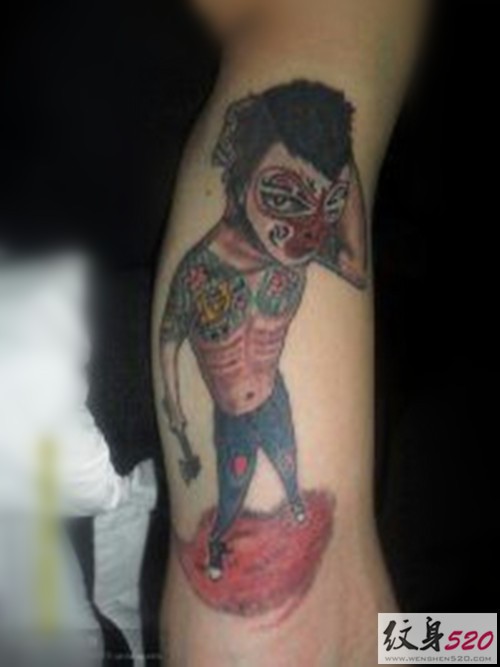 形态各异的社会猴纹身