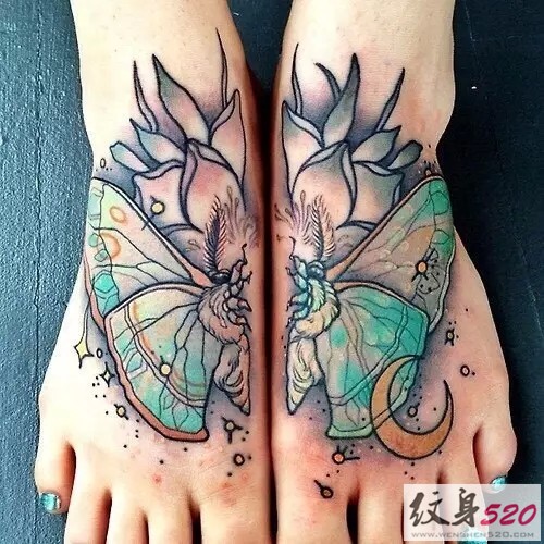 超赞的脚背纹身图案大全
