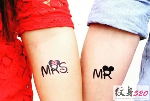 见证爱情的 浪漫情侣纹身