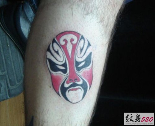 传统元素之戏剧脸谱纹身