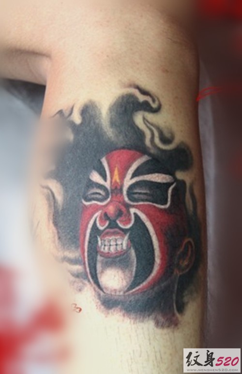 传统元素之戏剧脸谱纹身