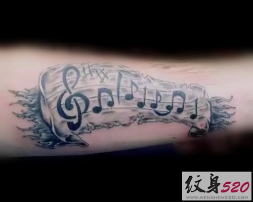 音符纹身  奏响青春的乐谱