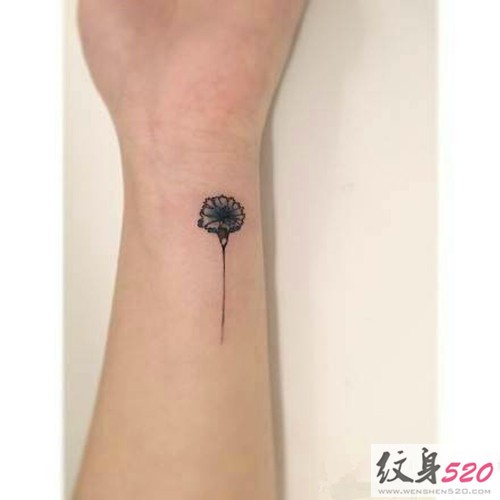 简单黑白小清新纹身