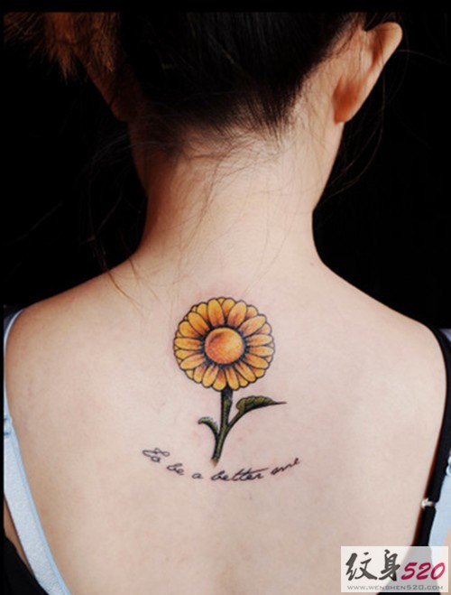 小清新系列之向日葵纹身