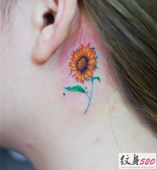 小清新系列之向日葵纹身