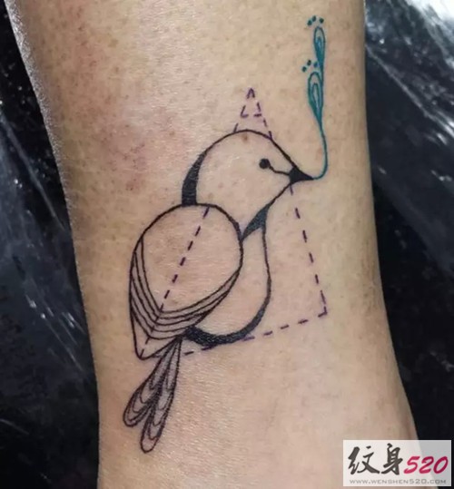 特色组合  几何线条纹身