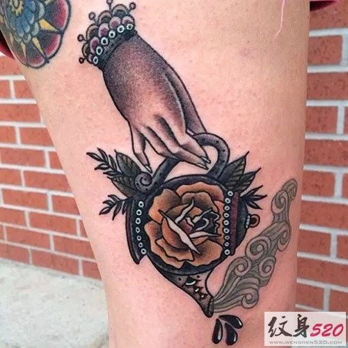 欧美潮流  new school纹身