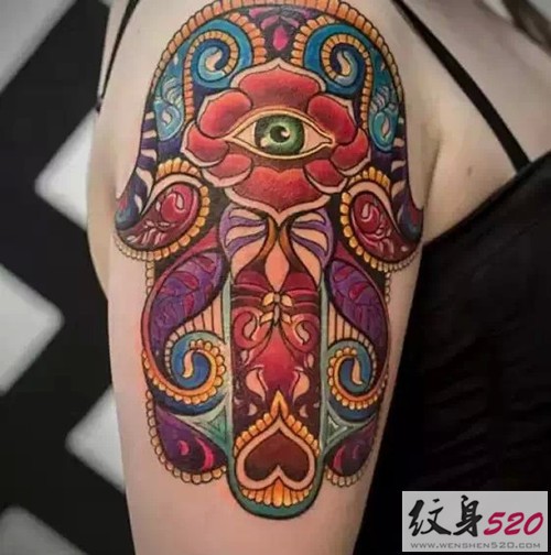 异域风情  法蒂玛之手纹身图案