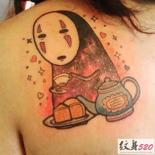 卡通系列之无脸怪纹身