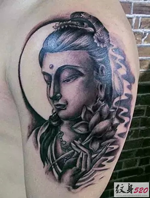 慈悲的菩萨纹身图案