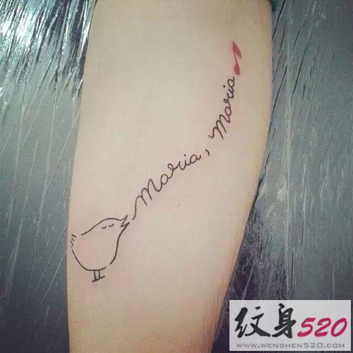 男生也能来个小清新纹身