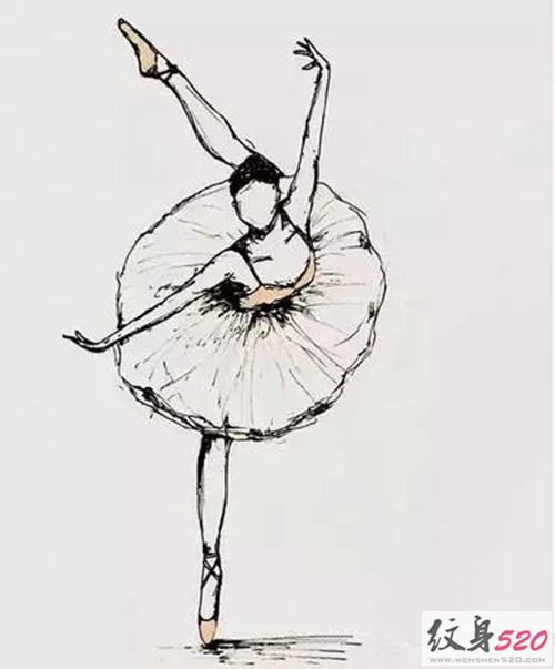 灵动的舞者精灵纹身手稿欣赏