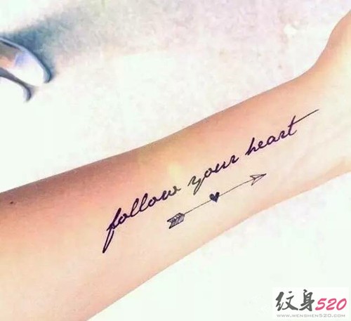 简单却不单调的英文纹身