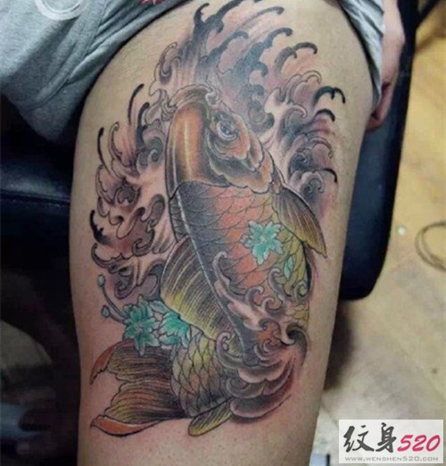 传统锦鲤纹身图案大全