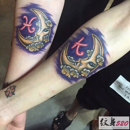 见证爱情的唯美情侣纹身图案