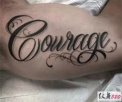 时尚的奇卡诺花体纹身