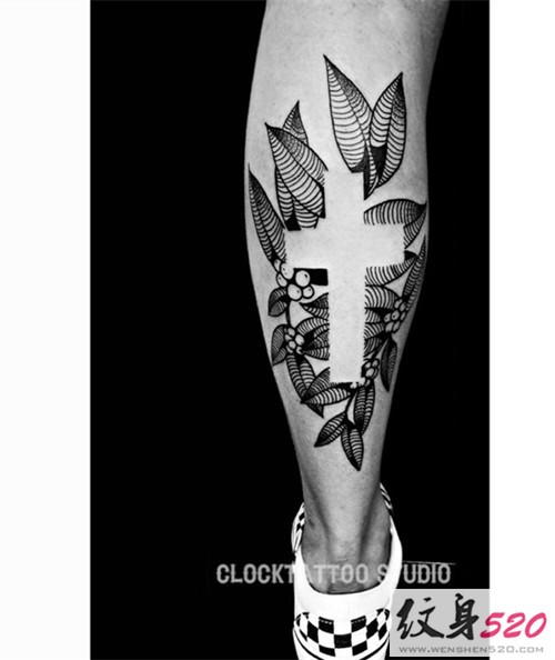 欧美风十字架纹身大全