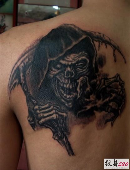死神来了 男士钟爱的死神镰刀纹身