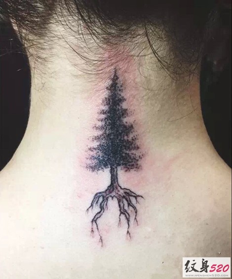 超有意境的生命之树纹身