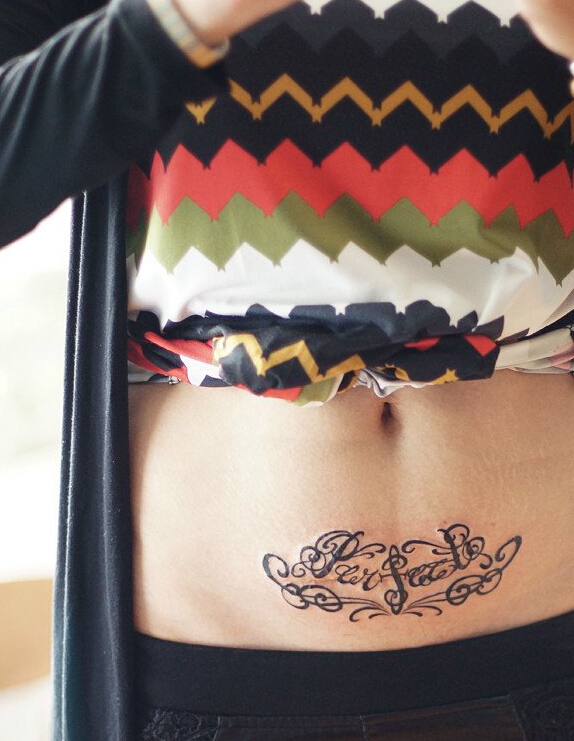 掩盖破腹产痕迹纹身图案