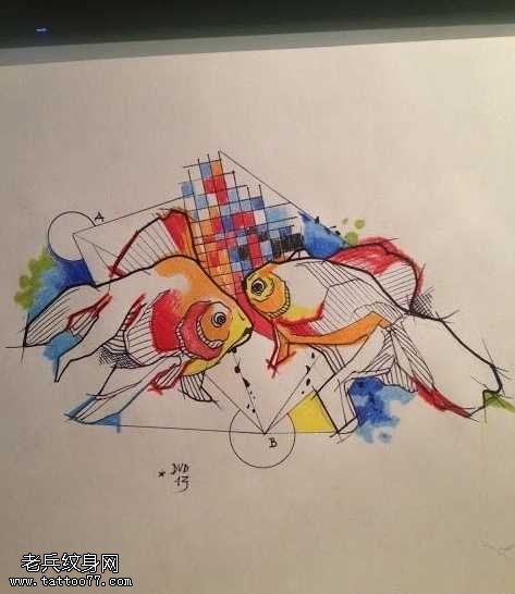 手稿案星座纹身图案