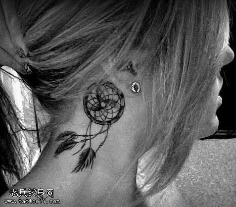 手稿捕梦网纹身图案