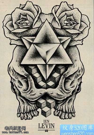 一款点刺纹身图案