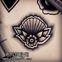 手稿经典的扇子纹身图案