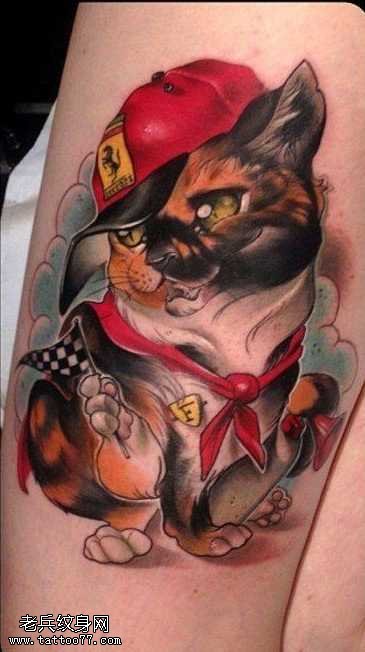 胳膊可爱狗狗纹身图案