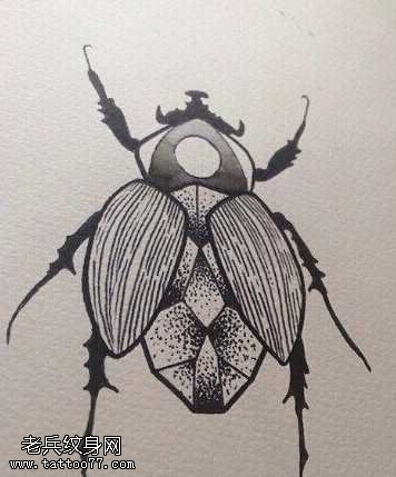 手稿昆虫纹身图案