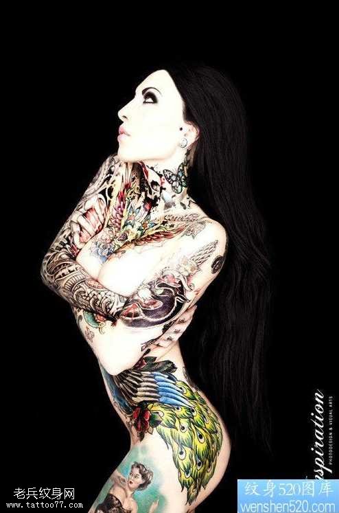 妹子的纹身图案