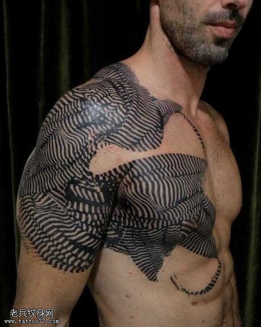 胳膊风格图腾纹身图案