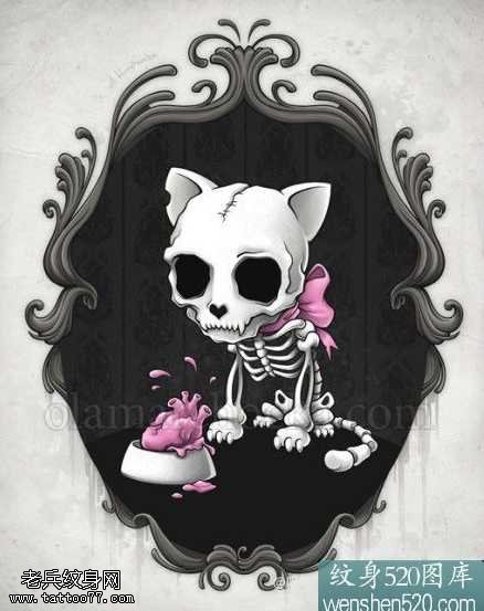 手稿小恶魔纹身图案