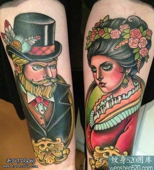 太太的头像纹身图案