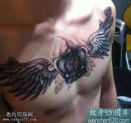 翅膀之男人的纹身图案