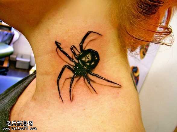 黑蜘蛛纹身图案