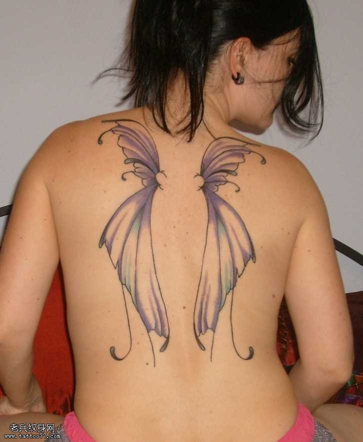 重生蝴蝶翅膀纹身图案