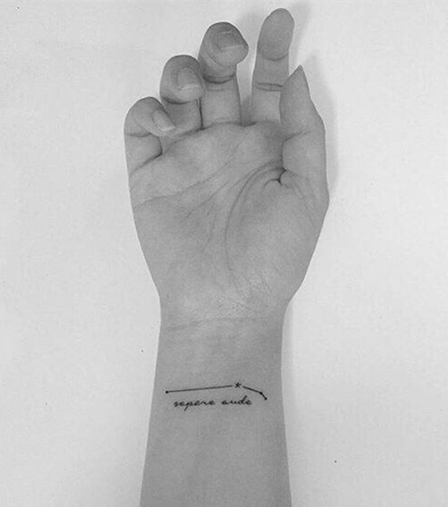 手踝上的小清新纹身图案大全