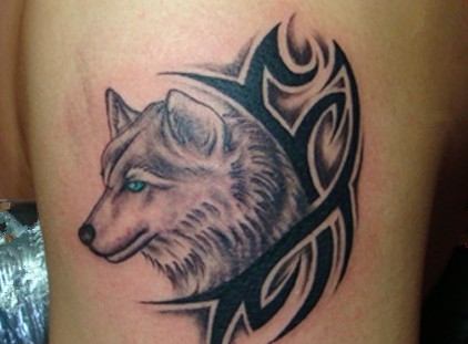男士超帅气的一组狼图腾纹身图案