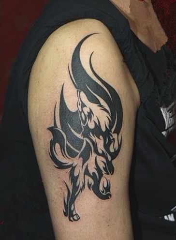 男士超帅气的一组狼图腾纹身图案