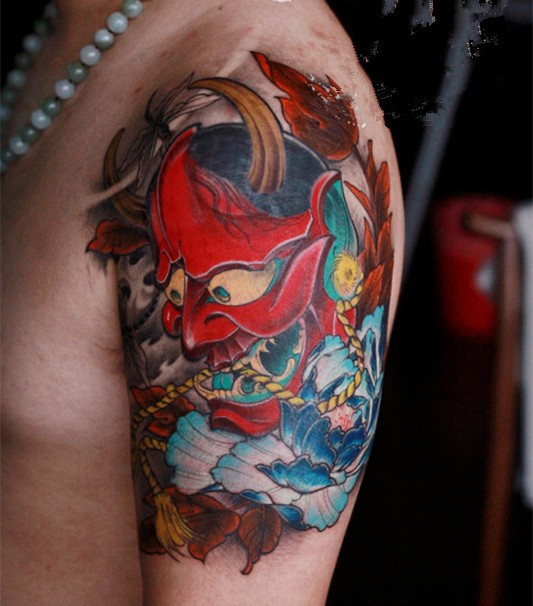 传统纹身图案之般若手臂纹身