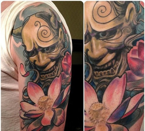 传统纹身图案之般若手臂纹身