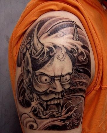 传统纹身图案之般若手臂纹身