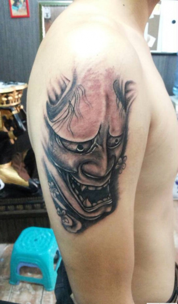 传统纹身图案之般若手臂纹身